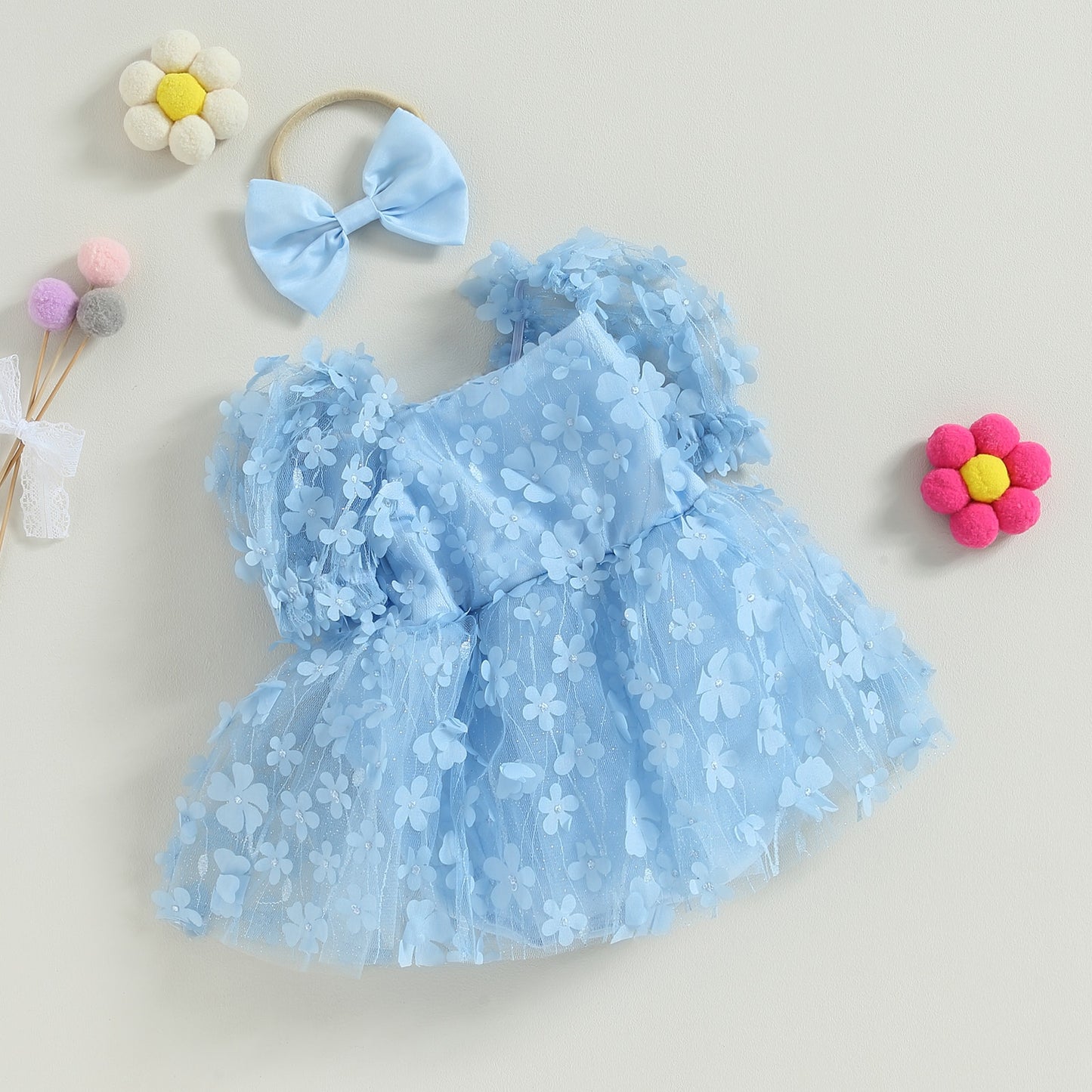 Children's flower dress + headband