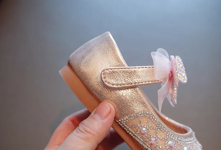 Children's Shiny Bow Shoes