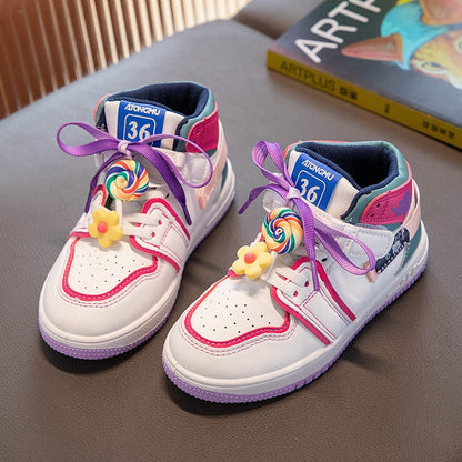 Children's sneakers with lollipop