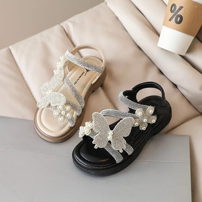 Women's Children's Sandal Butterflies Pearl