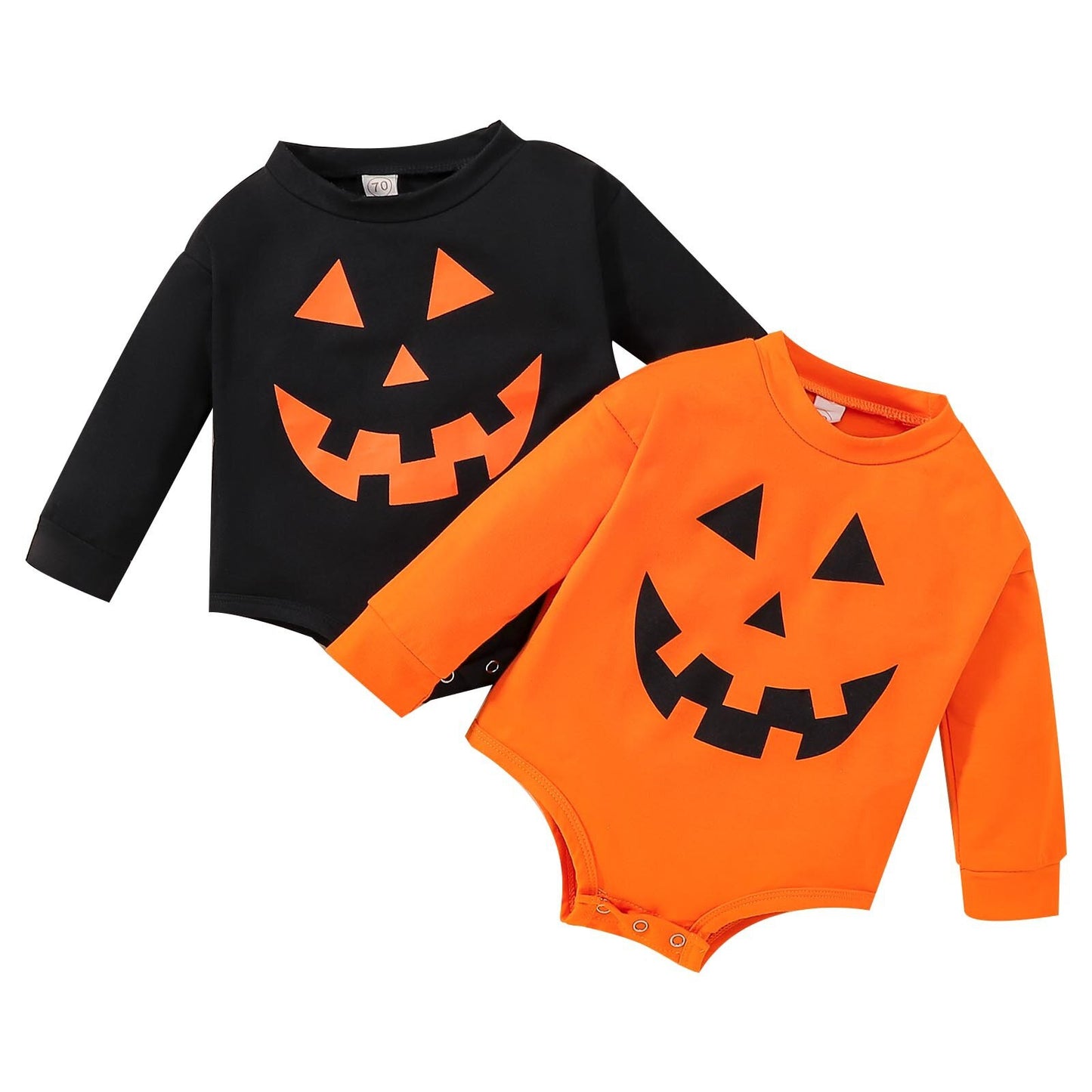 Halloween  Rompers Cotton Pumpkin Long Sleeve