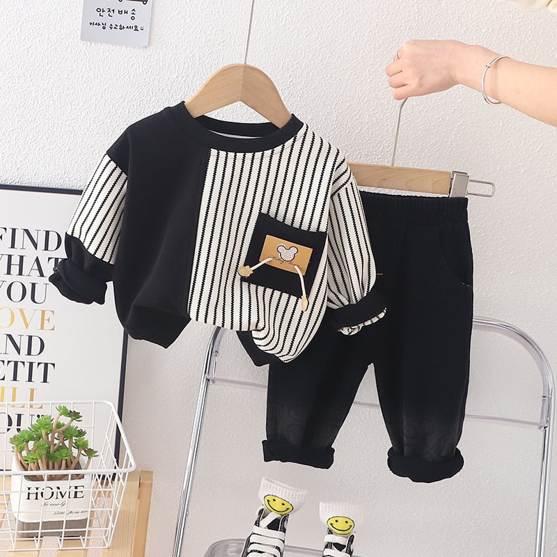 Kids striped sweatshirt set