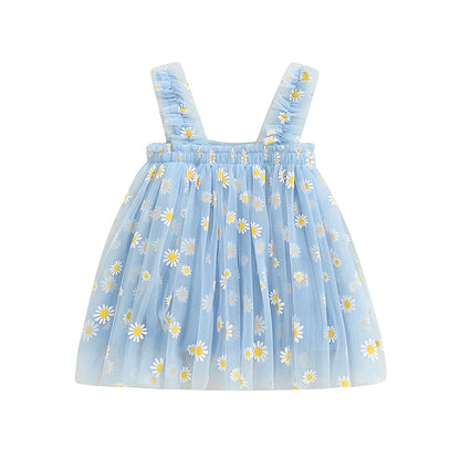 Printed tulle children's dress