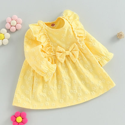 Children's yellow dress with bow