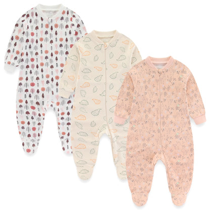 Kit 3 Printed Baby Girl Jumpsuit