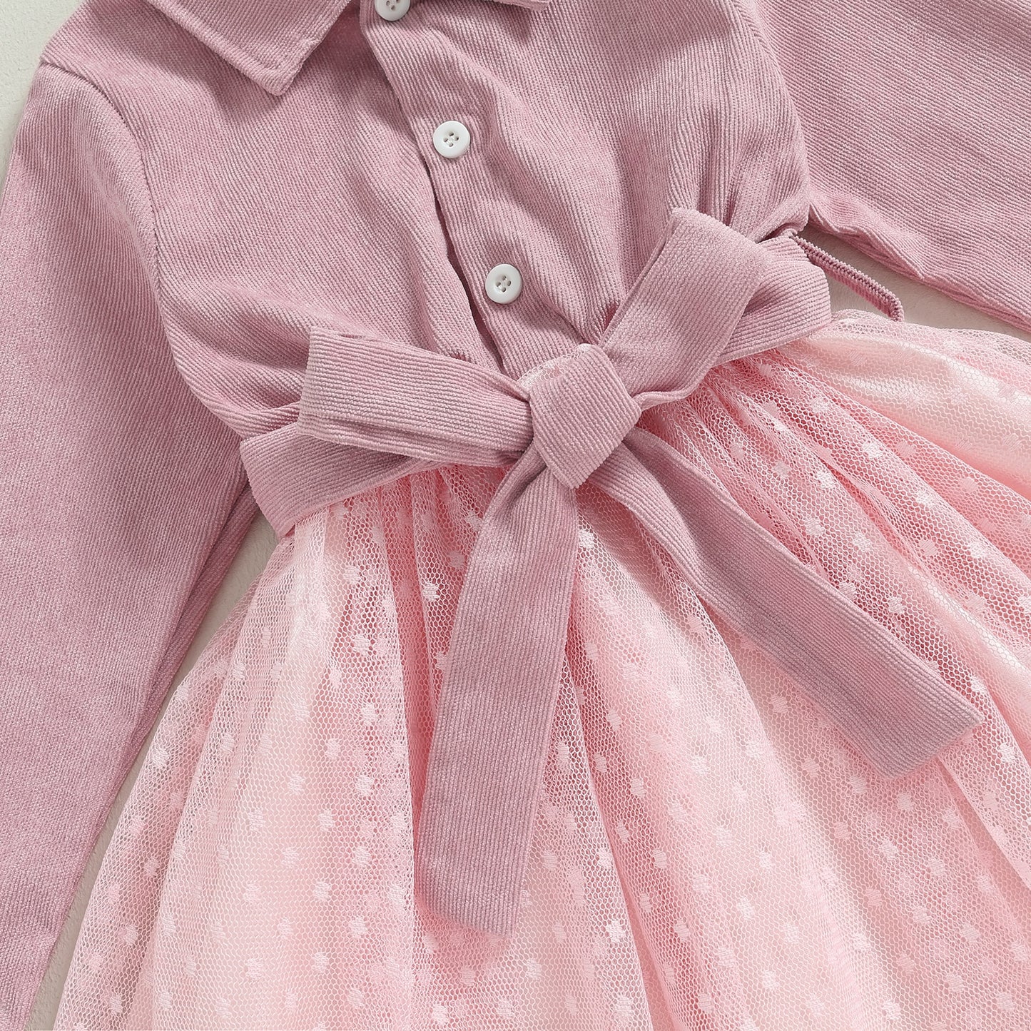 Pink Children's dress with lace skirt