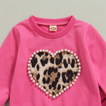 Pink children's set with heart