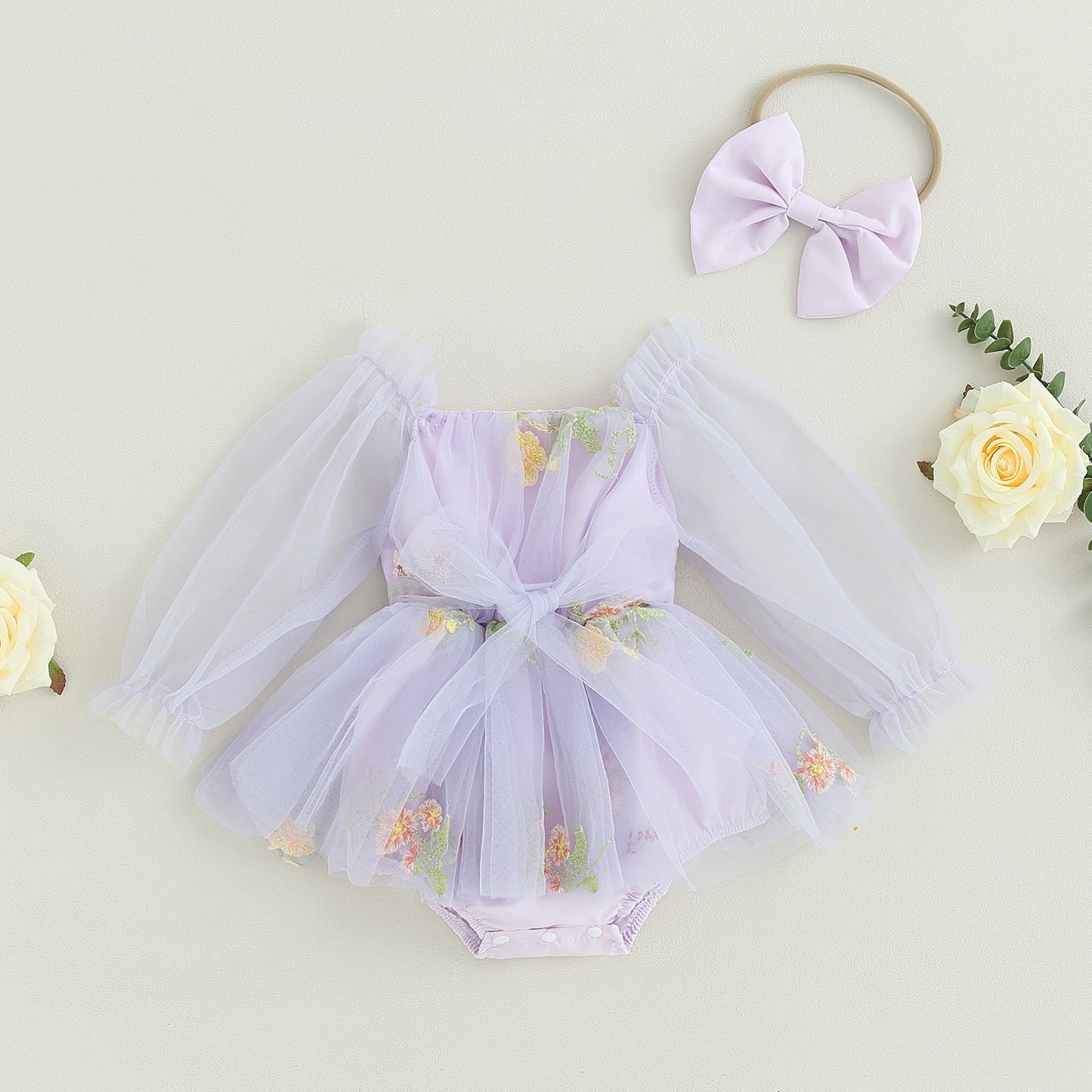 Delicate tulle children's body dress + headband