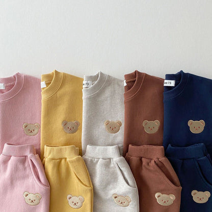 Children's set 2 pieces embroidered bear