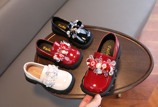 Women's children's shoes with rhinestone soles