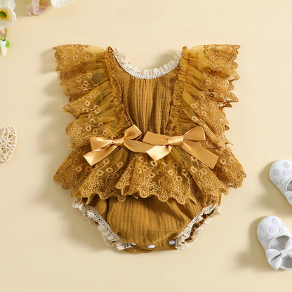 Floral Lace Bodysuit for baby