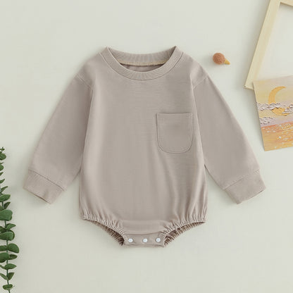 Basic kids bodysuit with pocket