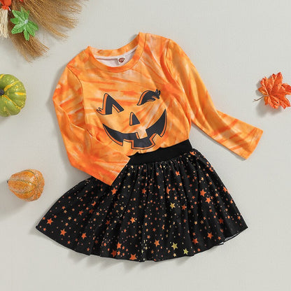 Set Long Sleeve Pumpkin Halloween