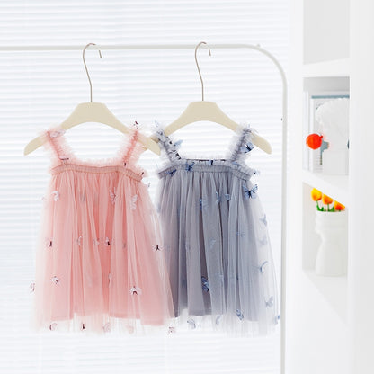 Children's tulle dress with little butterflies