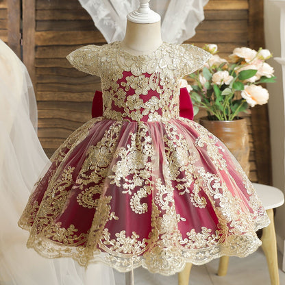 Party dress with lace and bow