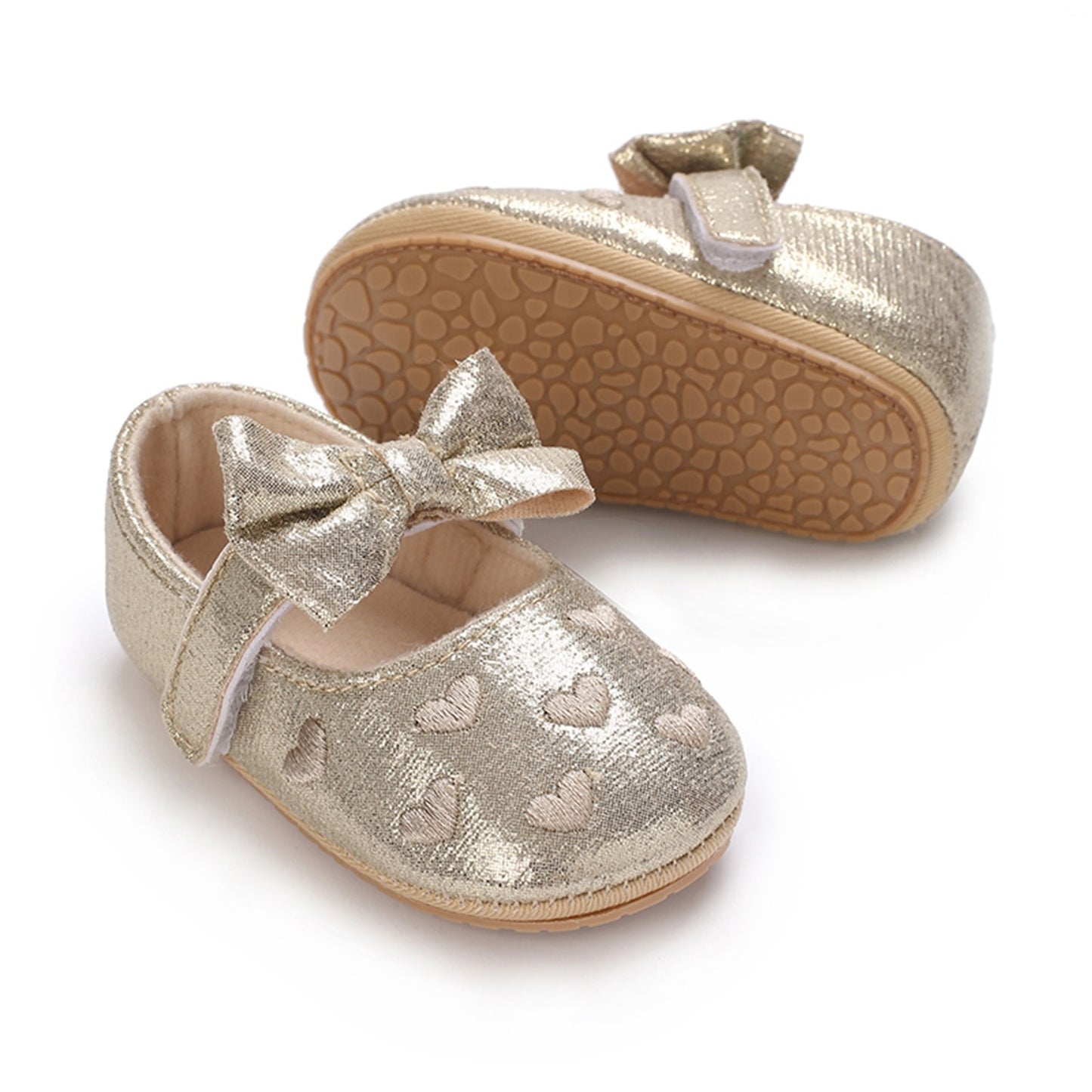 Children's bow and heart shoes