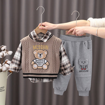 Children's set with bear vest