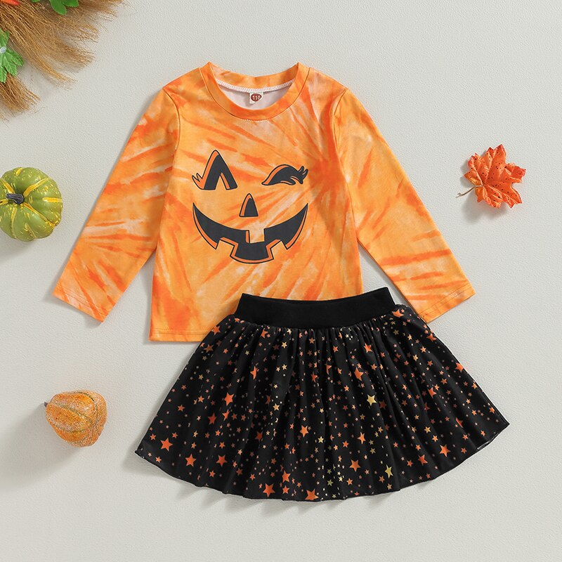 Set Long Sleeve Pumpkin Halloween