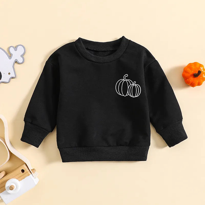 Toddler Halloween Sweatshirts Black Long Sleeve