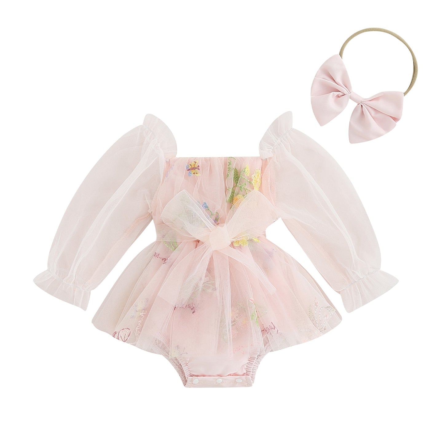 Delicate tulle children's body dress + headband