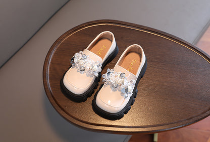 Women's children's shoes with rhinestone soles