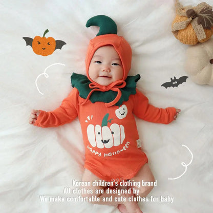 Rompers Cotton Halloween Pumpkin Printed Newborn