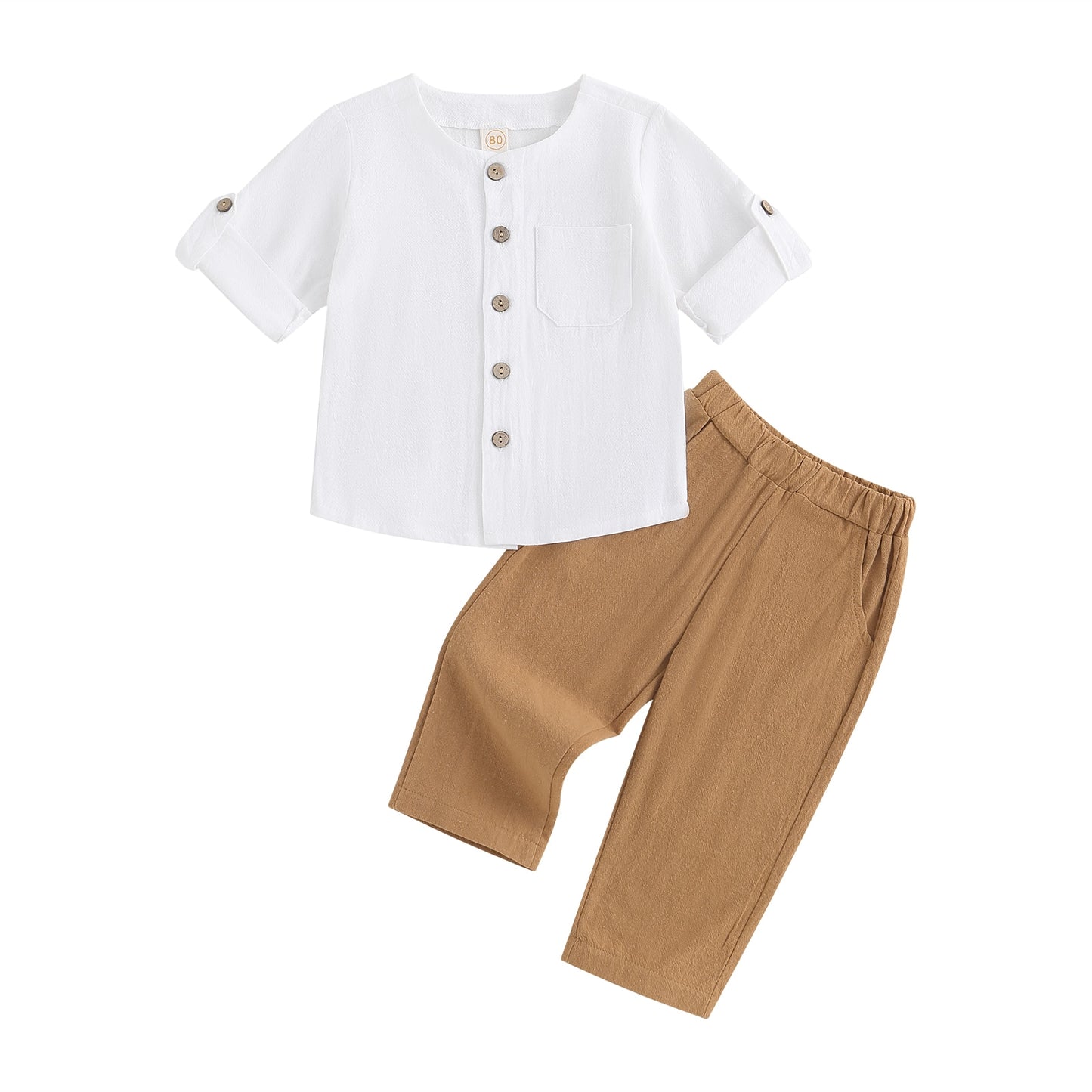 Children's shirt set with buttons