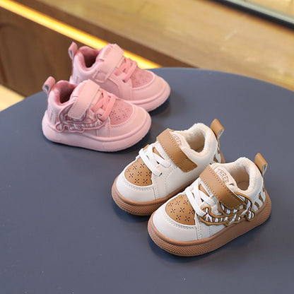 Fur and Velcro Children's Sneakers