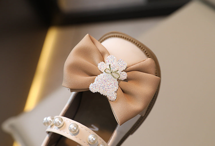 Women's Pearls and Bow Children's Shoes