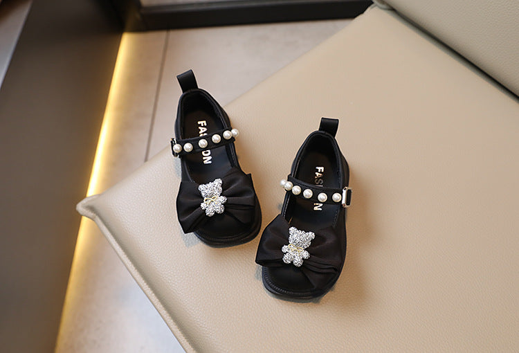 Women's Pearls and Bow Children's Shoes