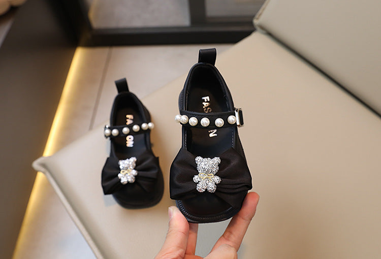 Women's Pearls and Bow Children's Shoes