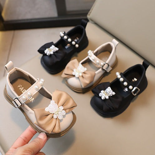 Women's Pearls and Bow Children's Shoes