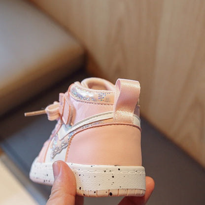 Children's toy sneakers with glitter