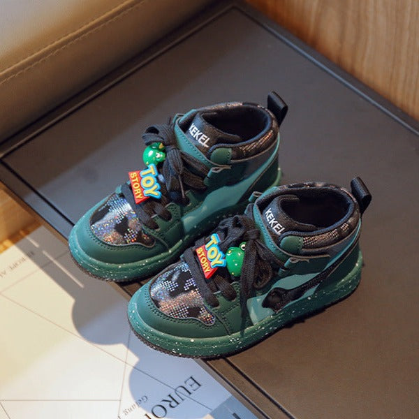 Children's toy sneakers with glitter