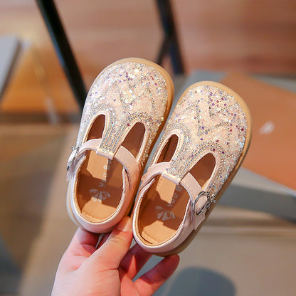 Girls' glitter children's shoes