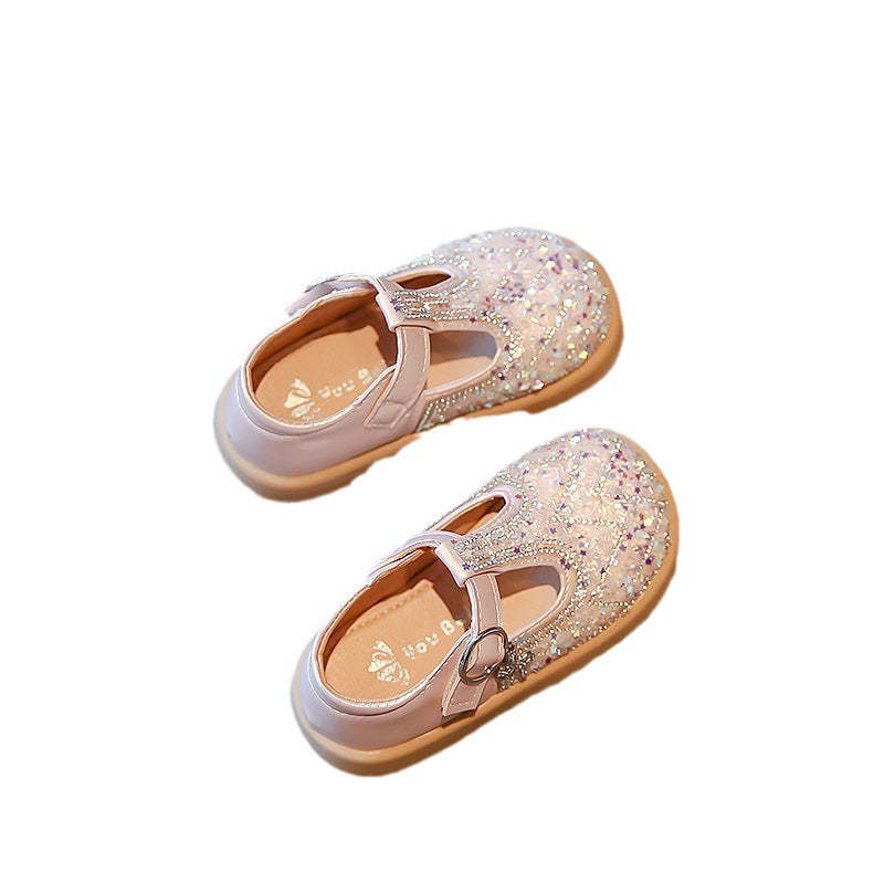 Girls' glitter children's shoes