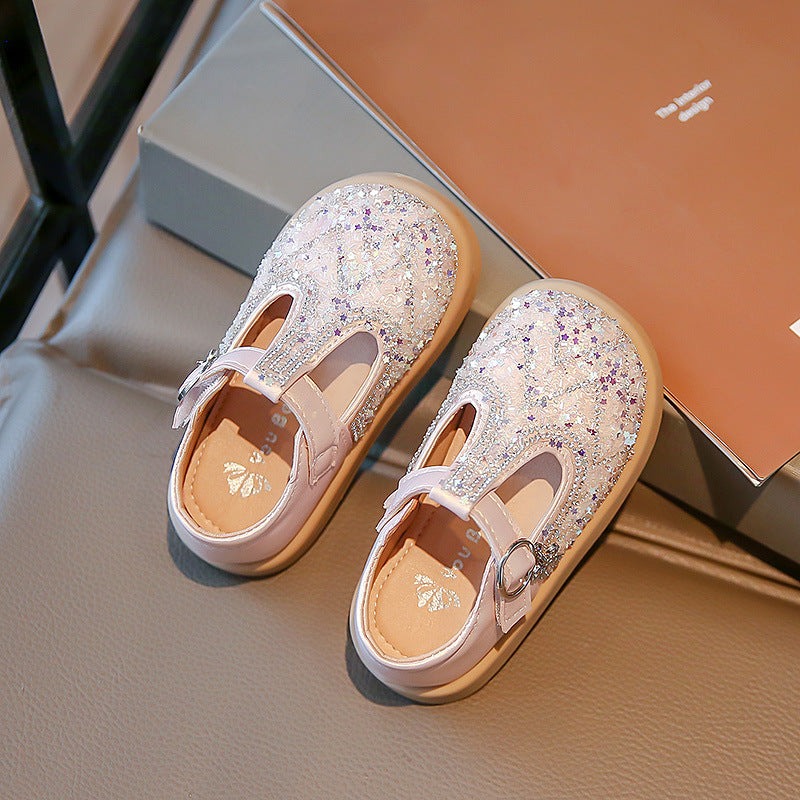 Girls' glitter children's shoes