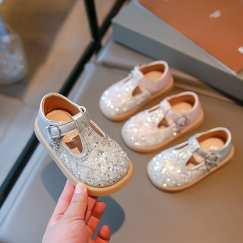 Girls' glitter children's shoes