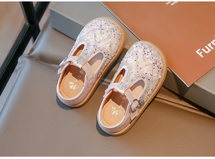 Girls' glitter children's shoes