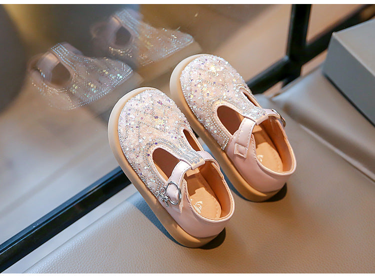 Girls' glitter children's shoes