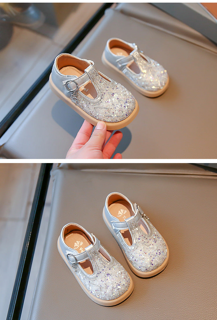 Girls' glitter children's shoes