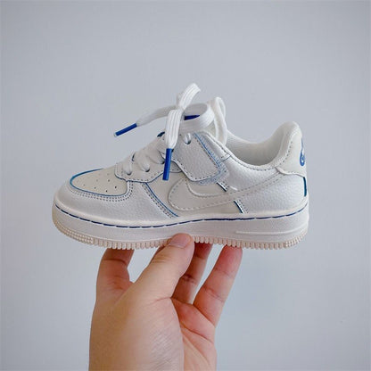 NK White and Blue Children's Sneakers