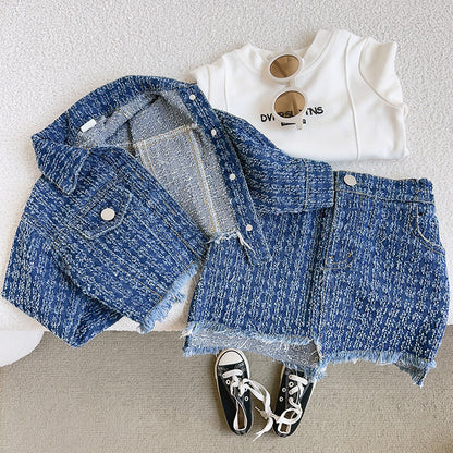 Children's Set Frayed Jeans