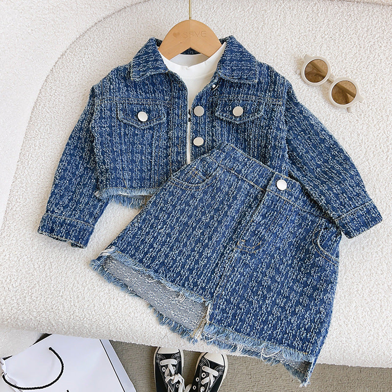 Children's Set Frayed Jeans