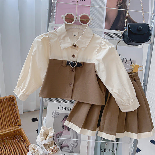 Children's Set Collar and Pleated Skirt