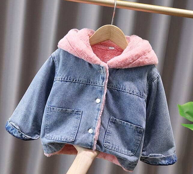 Women's Children's Jacket Hooded Furry Ears