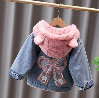 Women's Children's Jacket Hooded Furry Ears