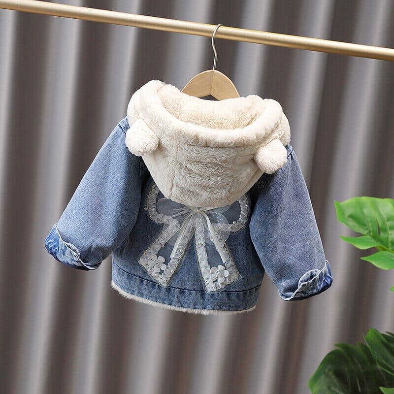 Women's Children's Jacket Hooded Furry Ears