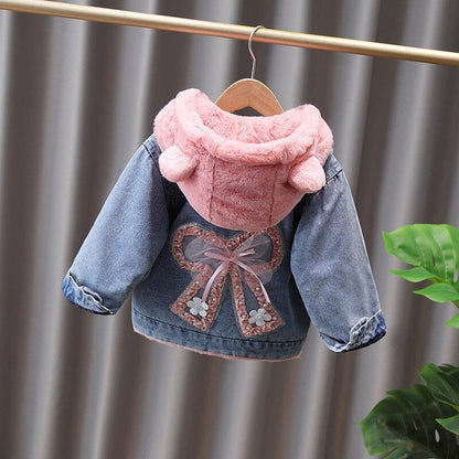 Women's Children's Jacket Hooded Furry Ears