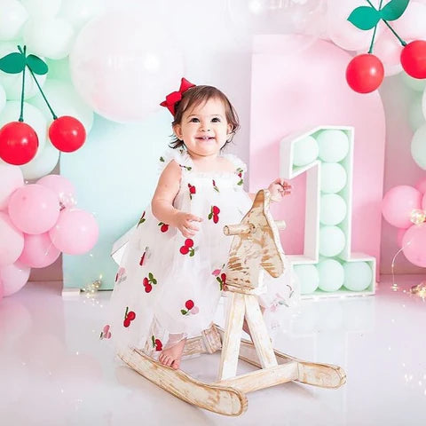 Children's Tulle Dress Cherries